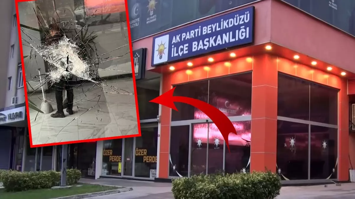 Beylikdüzü’nde AK Parti binasına kaldırım taşıyla saldırı